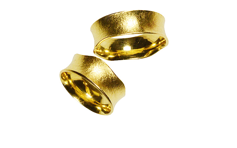 02192+02193-wedding rings, gold 750
